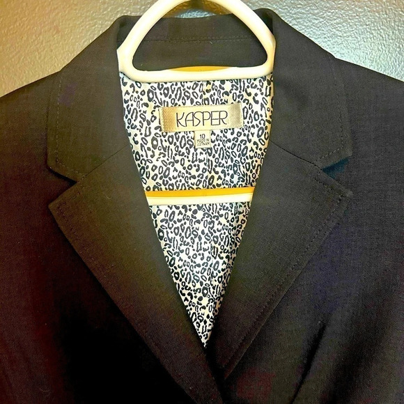 Mint Kasper  separates FULL SUIT women’s dark navy suit- jacket size 10 pants 8 - Picture 2 of 11
